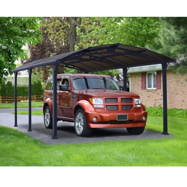 Carport aluminium Arcadia 5000 – 16 m² – gris