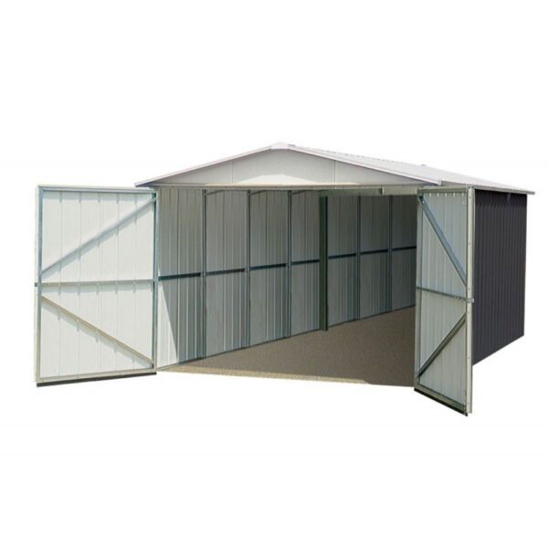 Garage métal YARDMASTER anthracite 15,50mètre carré