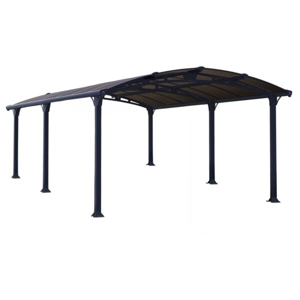 Carport aluminium Arcadia 5000 – 16 m² – gris – Image 2