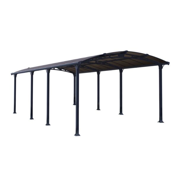 Carport en aluminium ARCADIA 8500 26,4 mètres carré gris – Image 2