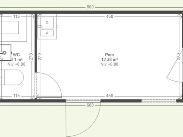 Maison d’été sans autorisation 17m2 avec salle de bain et cuisine – Image 8
