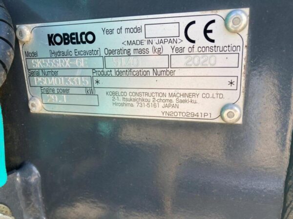 MINI PELLE KOBELCO SK 55 SRX-6E – Image 4