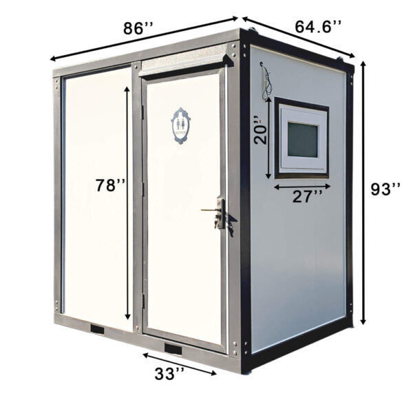 Toilettes portatives avec rideau de douche – Image 17