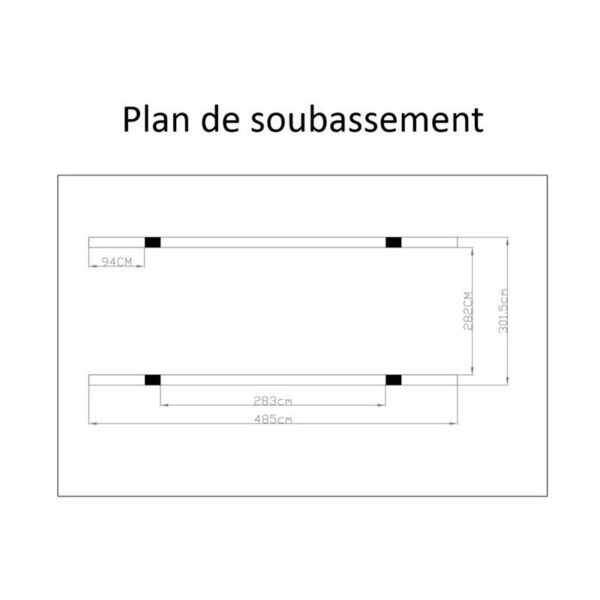 Carport 1 voiture 14,62m² en aluminium et polycarbonate 6mm – Image 9