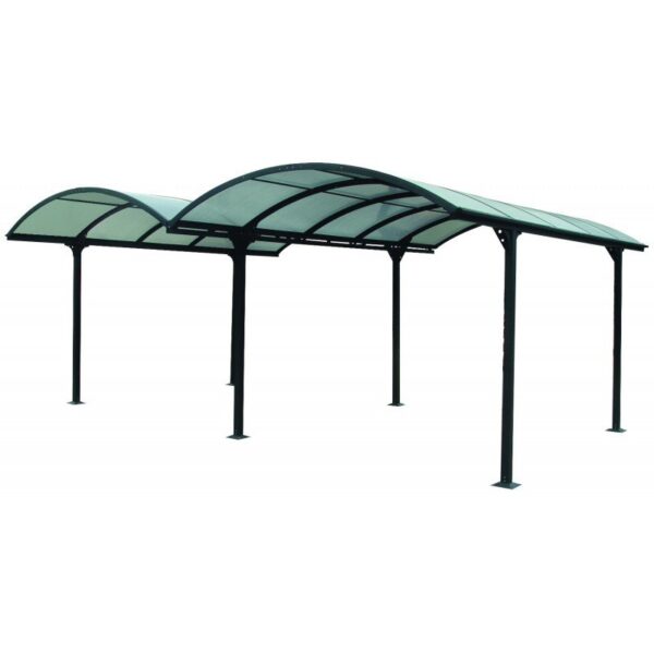 Carport 2 voitures en aluminium et polycarbonate 6mm – Image 3