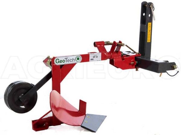 Charrue monosoc pour tracteur Geotech DP20 avec structure renforcée