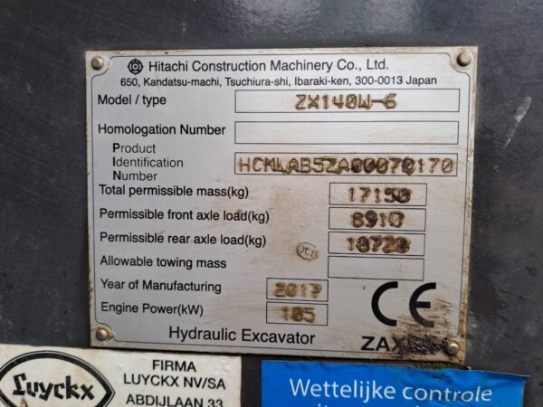 Hitachi ZX140WTB-6 (Topcon GPS + Engcon) – Image 24